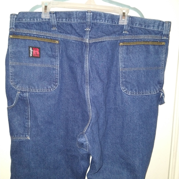 Wrangler Riggs Workswear Blue Carpenter Denim Jeans Men's sz 48x30. - Picture 5 of 9